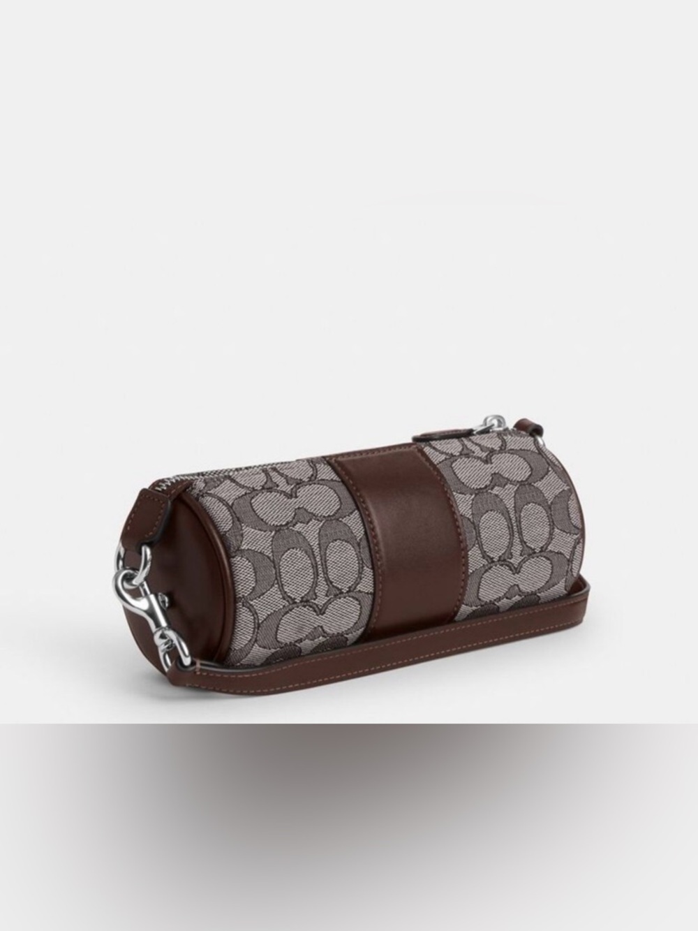 Coach Brown Signature Canvas Mini Barrel Bag - Picture 2 of 3